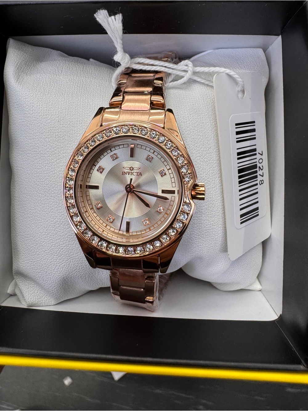 Invicta Rose Gold Crystal Bezel Women's Bracelet Watch